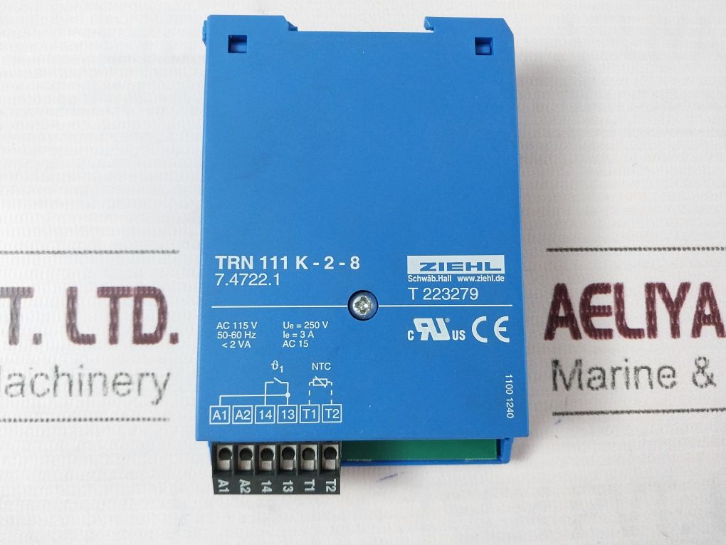 Ziehl Trn 111 K-2-8 Thermistor Controller Ac 115V, 50-60Hz