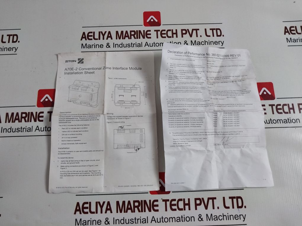 Ziton A70E-2 Zone Interface Module
