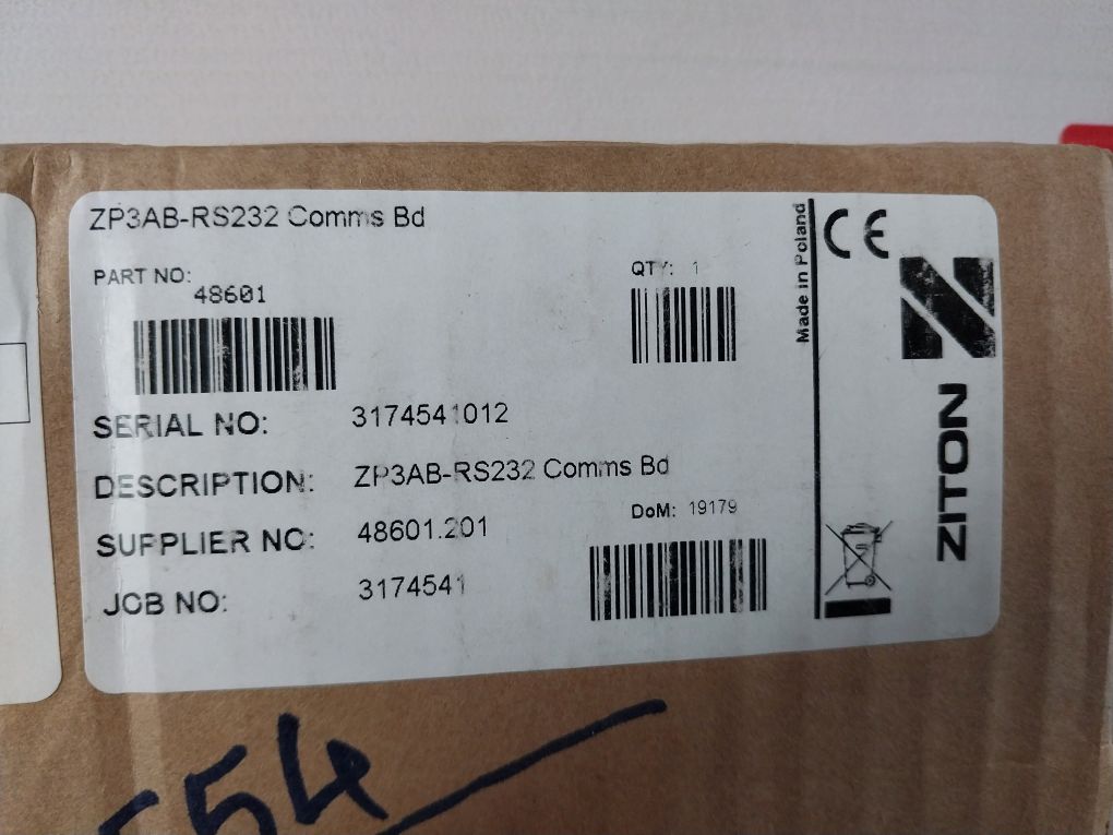 Ziton Zp3Ab-rs232 Communication Board 048601.201
