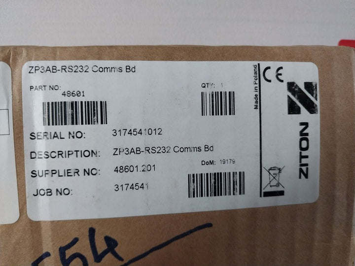 Ziton Zp3Ab-rs232 Communication Board 048601.201