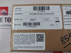 Ziton Zp3Ab-rs232 Communication Board 048601.201