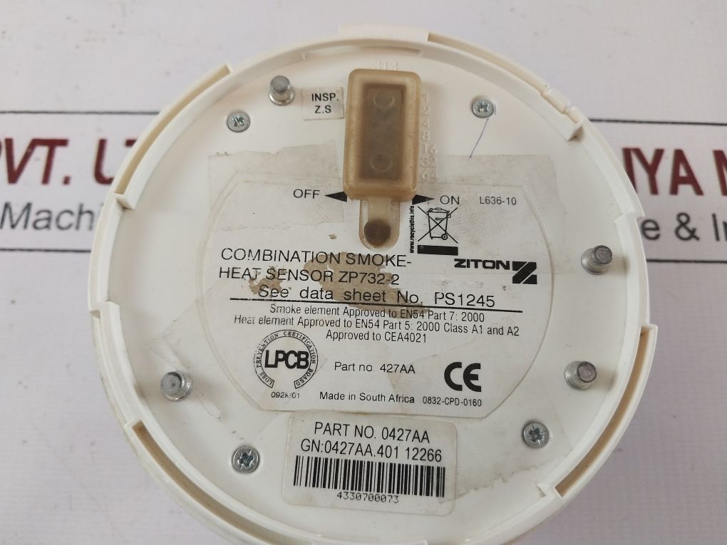 Ziton Zp732-2 Smoke Detector