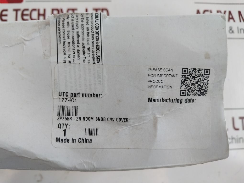 Ziton Zp755R-2R Red Addressable Room Sounder Cover 177401