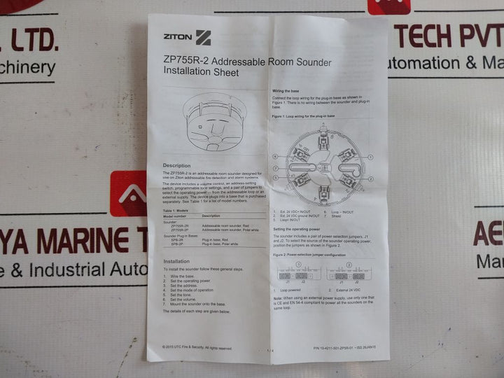 Ziton Zp755R-2R Red Addressable Room Sounder Cover 177401