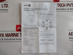 Ziton Zp755R-2R Red Addressable Room Sounder Cover 177401