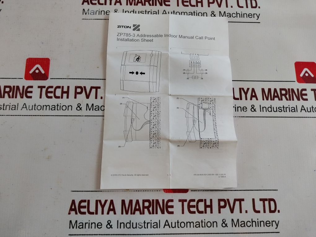 Ziton Zp785-3 Addressable Indoor Manual Call Point