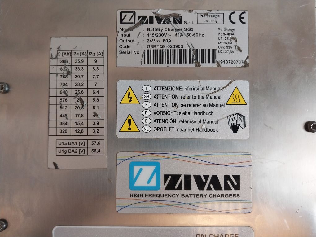 Zivan Sg3 High Frequency Battery Chargers 