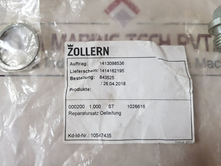 Zollern 10547435 Repair Kit For Oil Line Luffing Winch