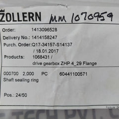 Lot Of 3X Zollern 62•85•10 A Shaft Sealing Ring