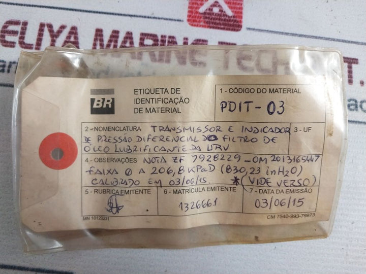 Zurich Psi.Ex.H.Dif 750”H2O Pressure Transmitter